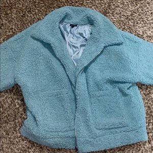 Fuzzy jacket mint color